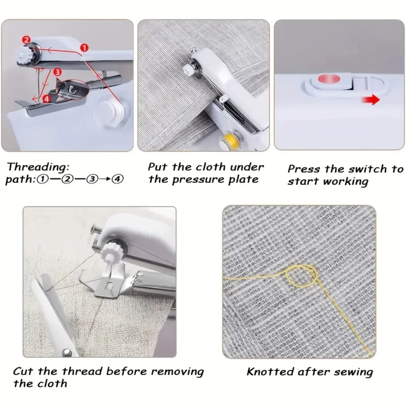 Hand-held sewing machine cloth clothes portable fast sewing tool sewing clothes cloth shoes all kinds of cloth