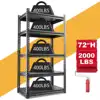 5 Tier Garage Shelving Heavy Duty Steel Shelving Unit 2000LB Capacity Adjustable Metal Storage Rack 36"W X 16"D X 72"H 1