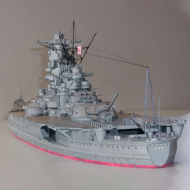 

Масштаб 1:250, боевой корабль Jpanese Yamato, модель 3D бумажной карты для самостоятельной сборки, строительные игрушки, образовательная военная модель