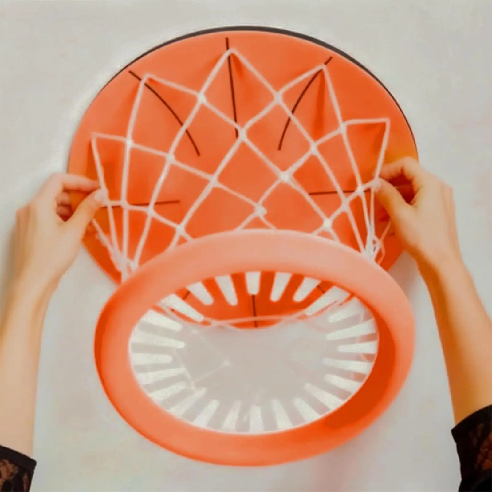 Indoor Basketball Hoop Over Door Foldable Mini Hoop Set with Ball Net for Kids Teens Bedroom Playroom Apartment Sports Game
