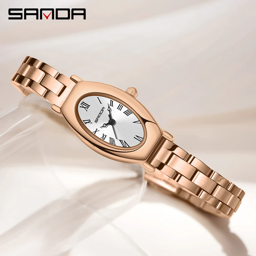 

Sanda 2023 New Arrival Elegant Design Roman Number Square Dial Waterproof Quartz Movement Business Women Analog Wrist Watch1123