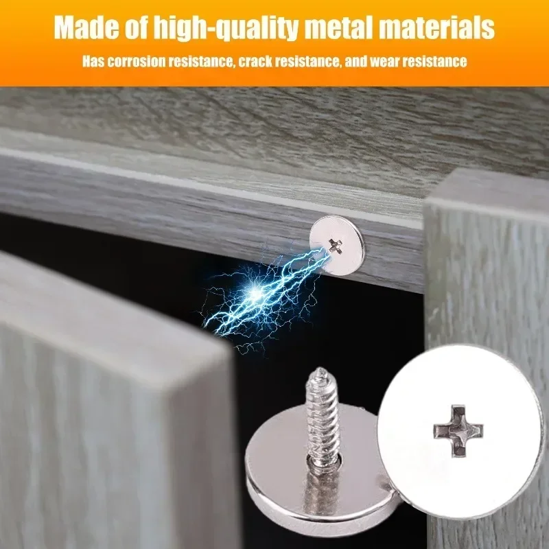 24/1PCS Magnetic Cabinet Catch Cupboard Door Fastener Latch Hidden Closing Catch Closer with Screws for Wardrobe Closet Cabinet