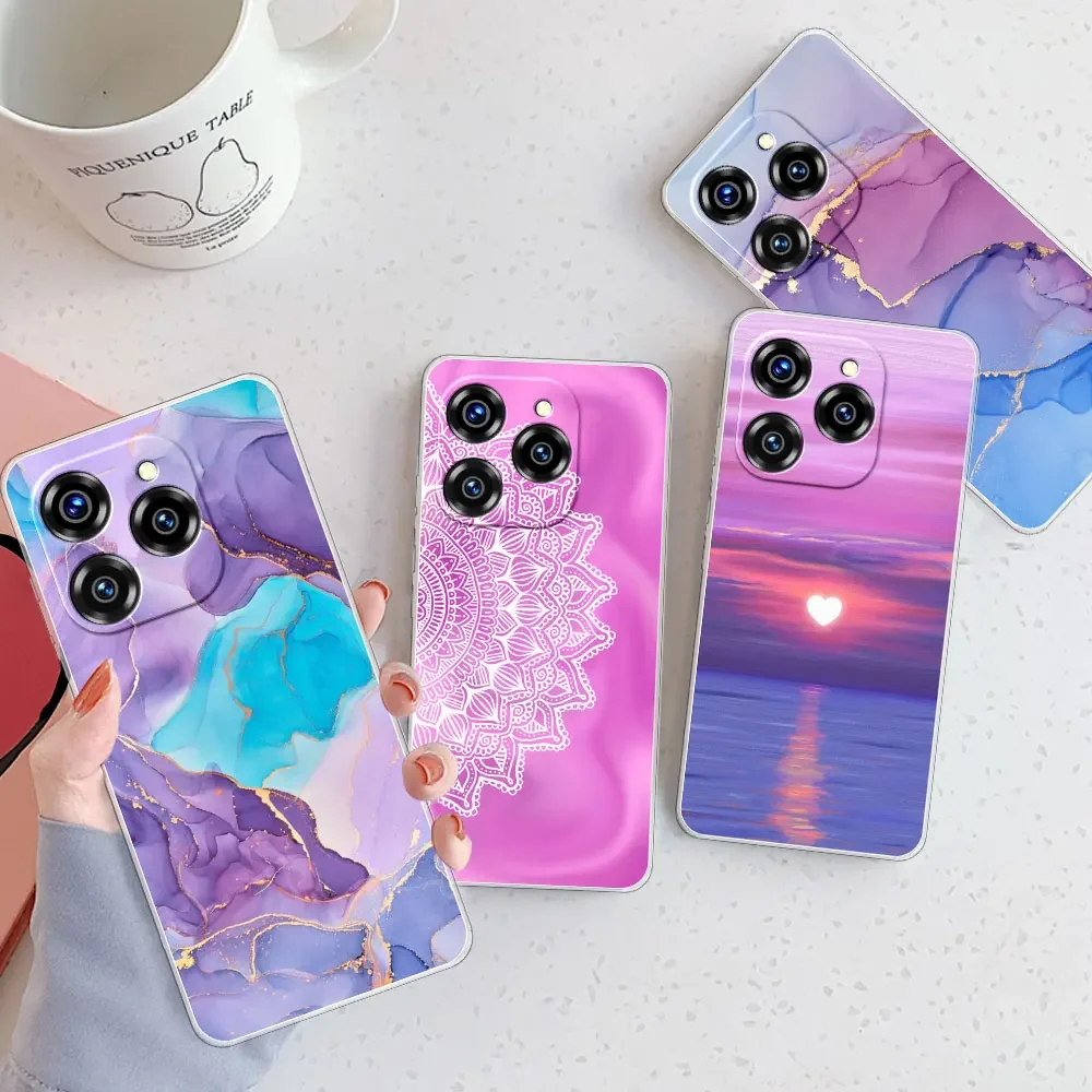 Clear Shockproof Silicone Phone Case - Fashionable Soft TPU Back Cover
