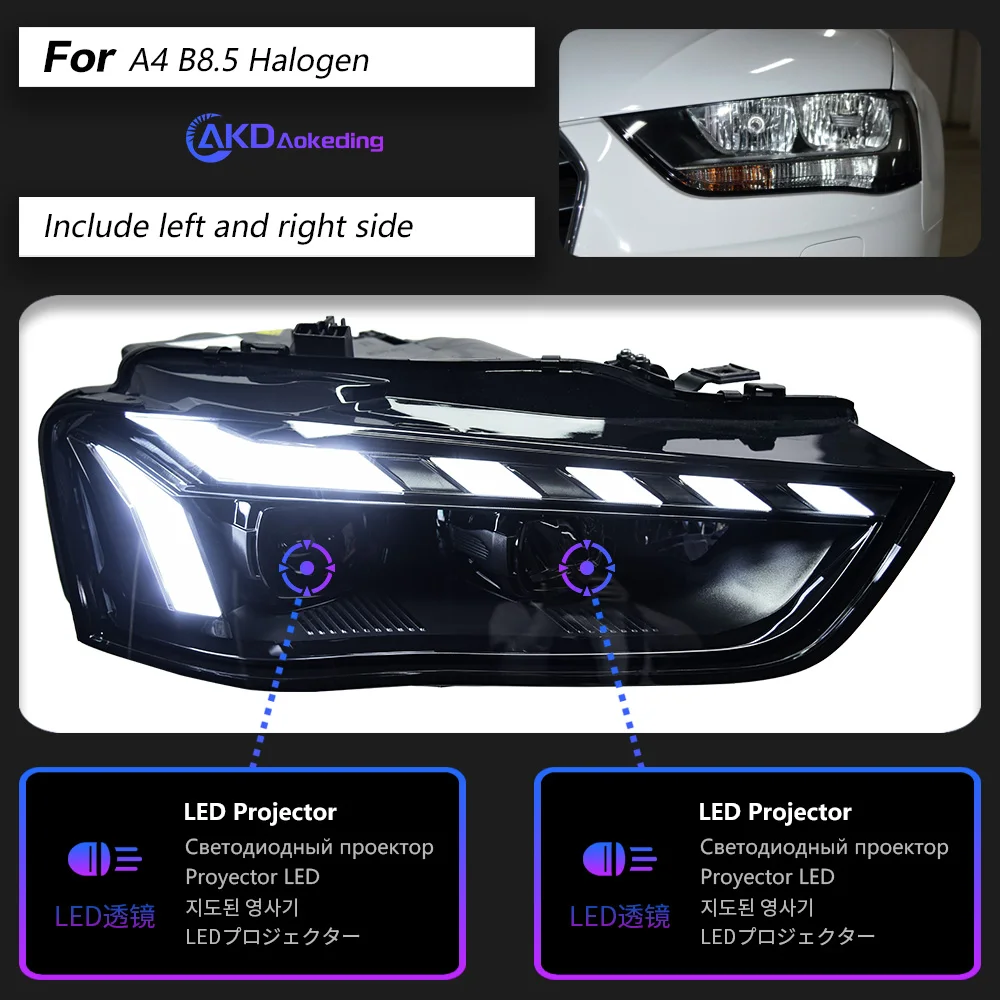 Audi A4 A4L 2009-2012 TT TTSスタイル フルLEDヘッドランプアセンブリ