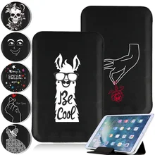 

Tablet Bag Case Magnetic Sleeve 7 8 10 Inch Universal Apple Huawei Acer Folding Leather Stand Cover White Picture Print Case Bag