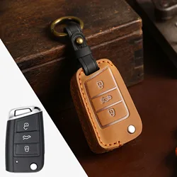 Premium Car Key Case Cover - Sleek, Durable Protection (BROWN)