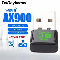 High - Speed Dual Band USB WiFi 6 Adapter with Driver - Free Installation (AX900)