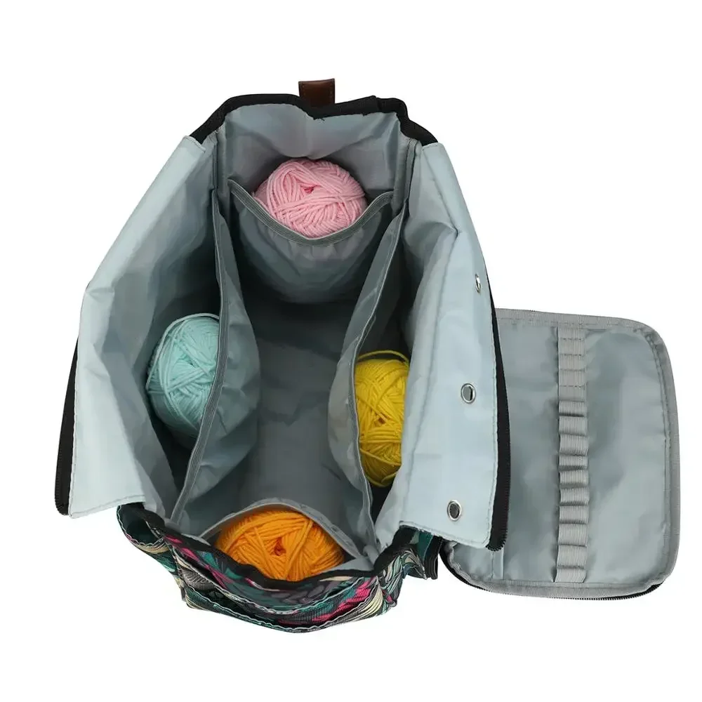 Empty Knitting Storage Bag Crochet Bag For Knitting Needles And DIY Needle Arts Craft Yarn Crochet Hook Sewing Tools