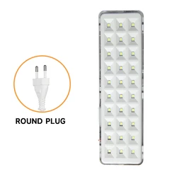 Rechargeable LED Emergency Wall - Mounted Lantern with 30 LEDs for Indoor and Outdoor Use (164 round plug)