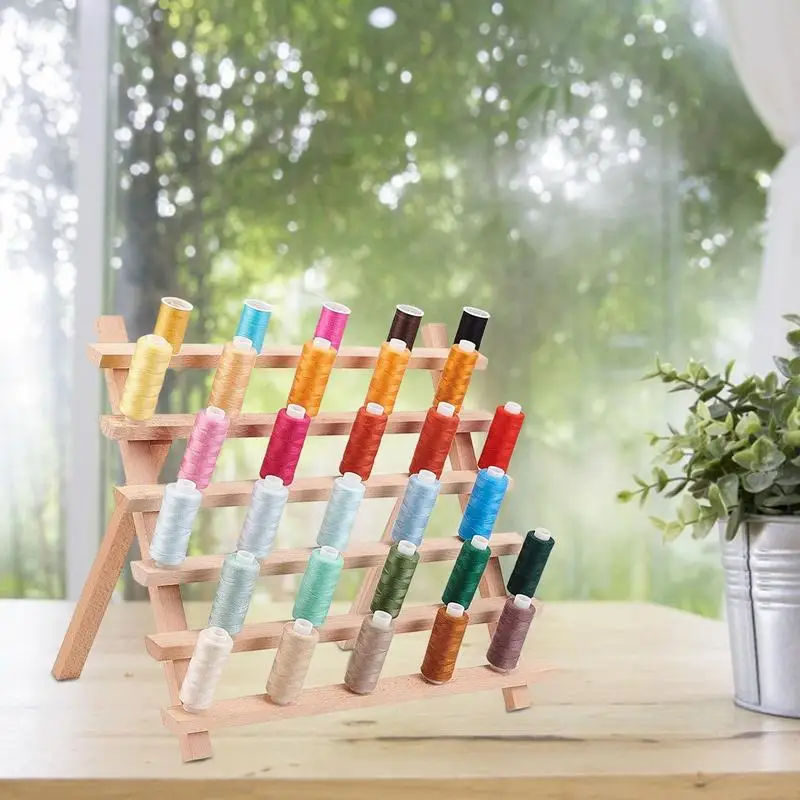 Braid Stand For Hair Braiding Foldable Wood Thread Spool Organizer Thread  Organizer Holder Sewing Organization For Embroidery