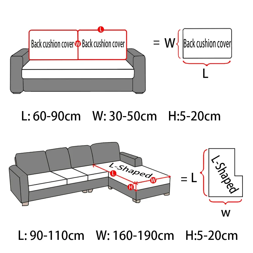 Plain Color Stretch Sofa Seat Cushion Cover For Living Room Elastic Furniture Protector Couch Chaise Longue Sofa Seat Slipcover 6