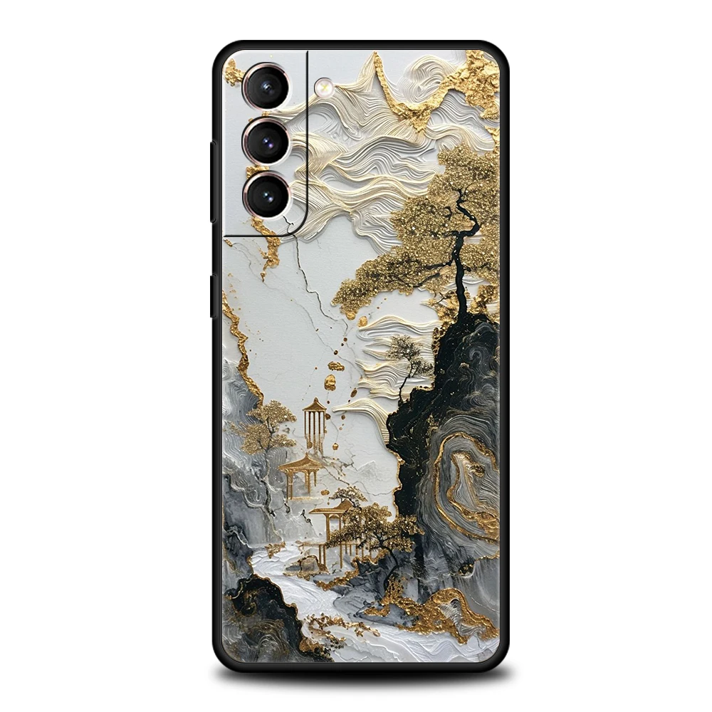 Landscape Painting Silicone Shockproof Phone Case