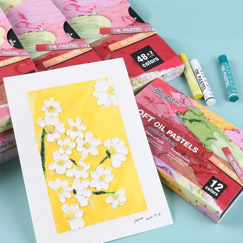 12/24/36/48 Colors Crayon Soft Oil Pastel Set Professional Drawing for Kids Artists Students DIY Colored Chalk Kawaii Stationery