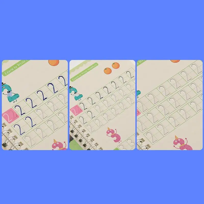 그루브 쓰기 연습서, 재사용 가능한 손 쓰기 연습서, 어린이 매직 카피북, 유치원 4 운동