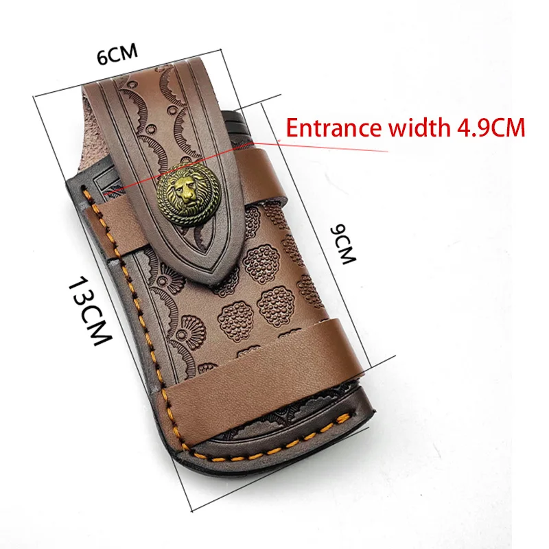 Funda De Cuero De Vaca Curtido Vegetal Genuino Tallada A Mano Para
