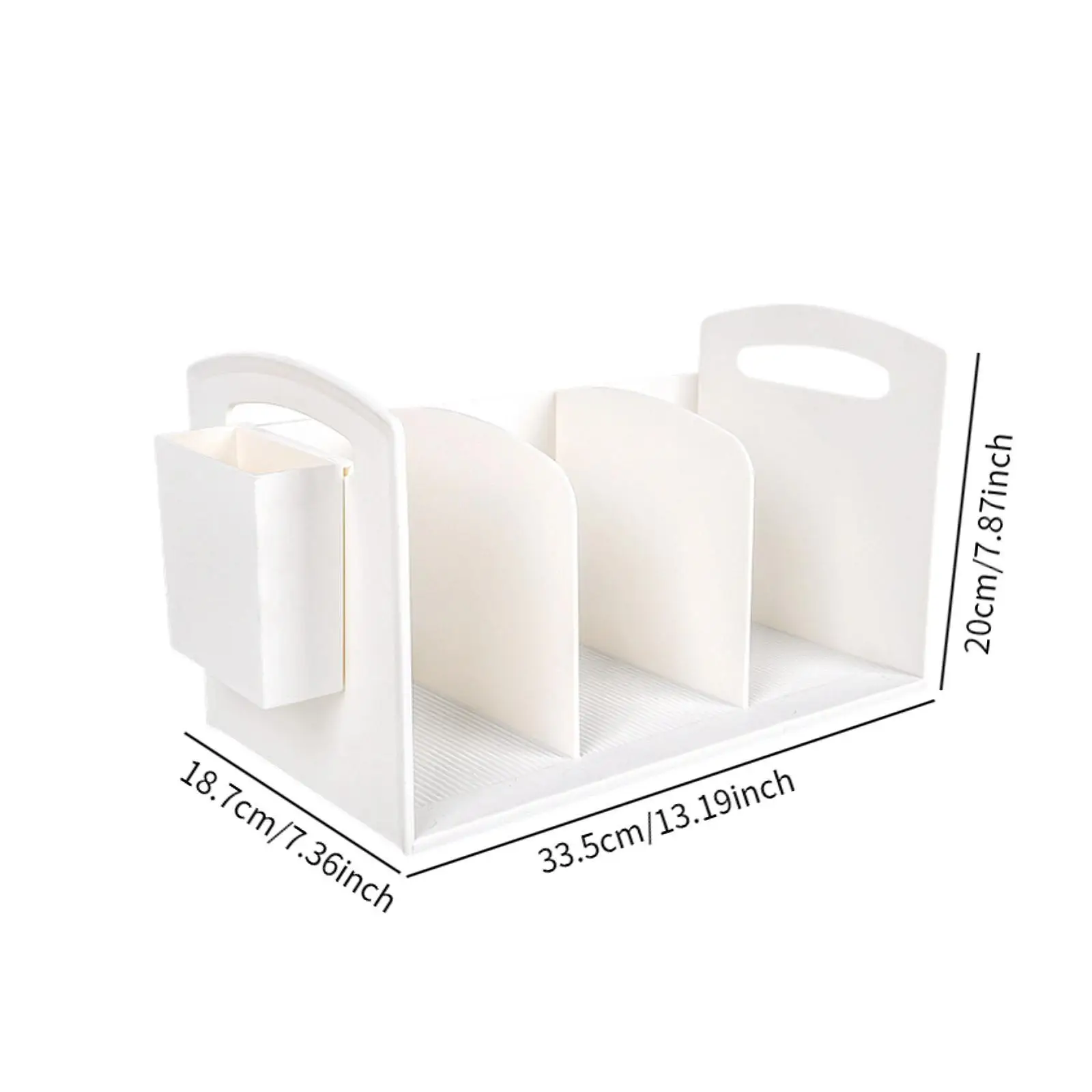 Desktop Book End File Rack Multifunction 3 Grids Desk Book Support Desk Sorting Rack for Stationery Notebooks Home Children