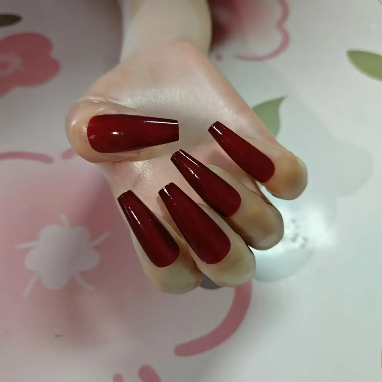 Crossdress Male To Female Oil Shiny Transparent Thin Latex Zentai Long Flat Nails Fetish Sheer Cosplay Kigurumi Gloves