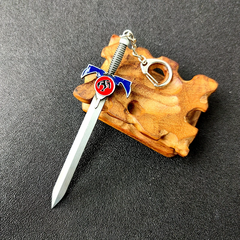 Thundercats 3D Panther Head Shield Sword Metal Keychain