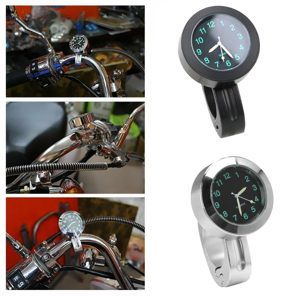 Motorcycle Handlebar Clock Motorcycle Handlebar Quartz Clock Bicycle Watch Aluminum Waterproof