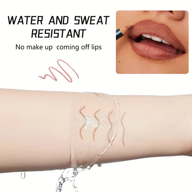 13 Colors Waterproof Nude Matte Lipliner Pencil Red Contour Tint Lipstick Long Lasting High Pigmented Lip Liner Lip Makeup Tool 4