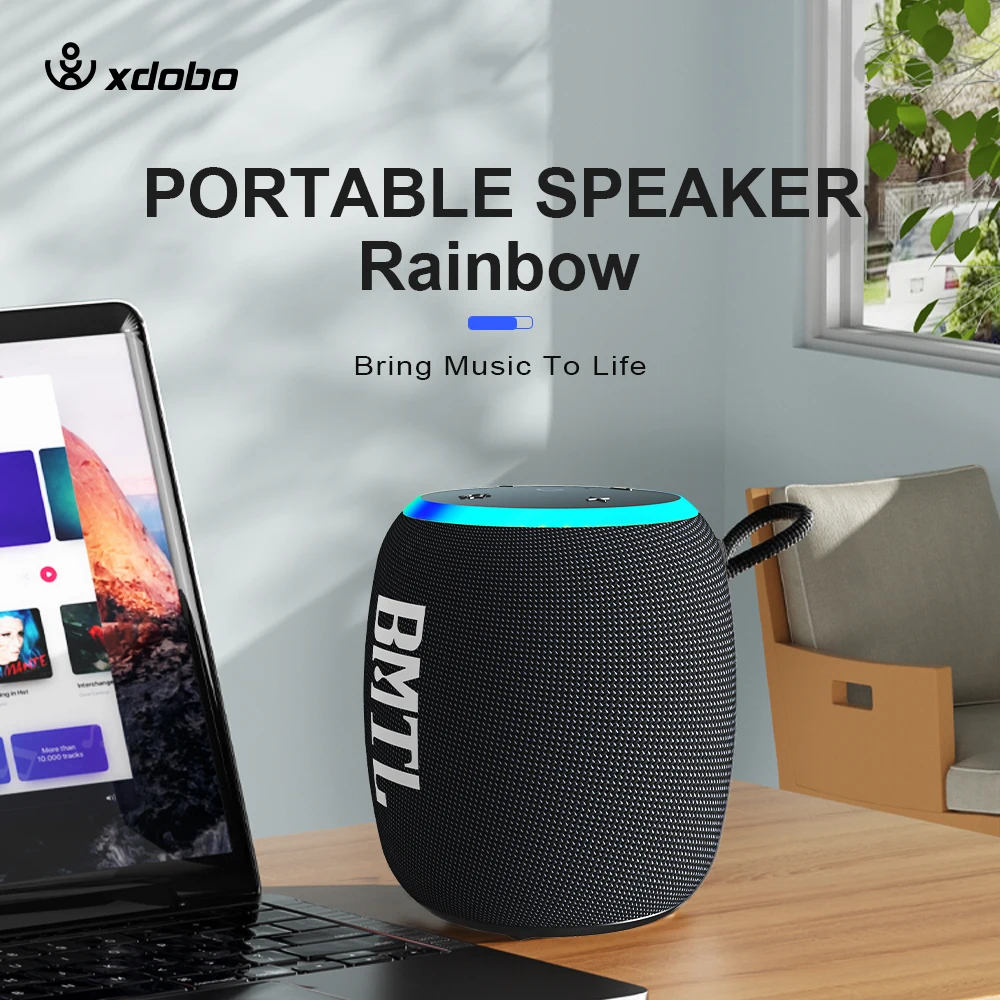 Xdobo-bmtl Mini Alto-falante Portátil Tws Bluetooth 5.3 Player ao ar Livre com Baixo Equilibrado Ipx7 à Prova Dágua Modo Led para Todo o Telefone 15w - Image 2