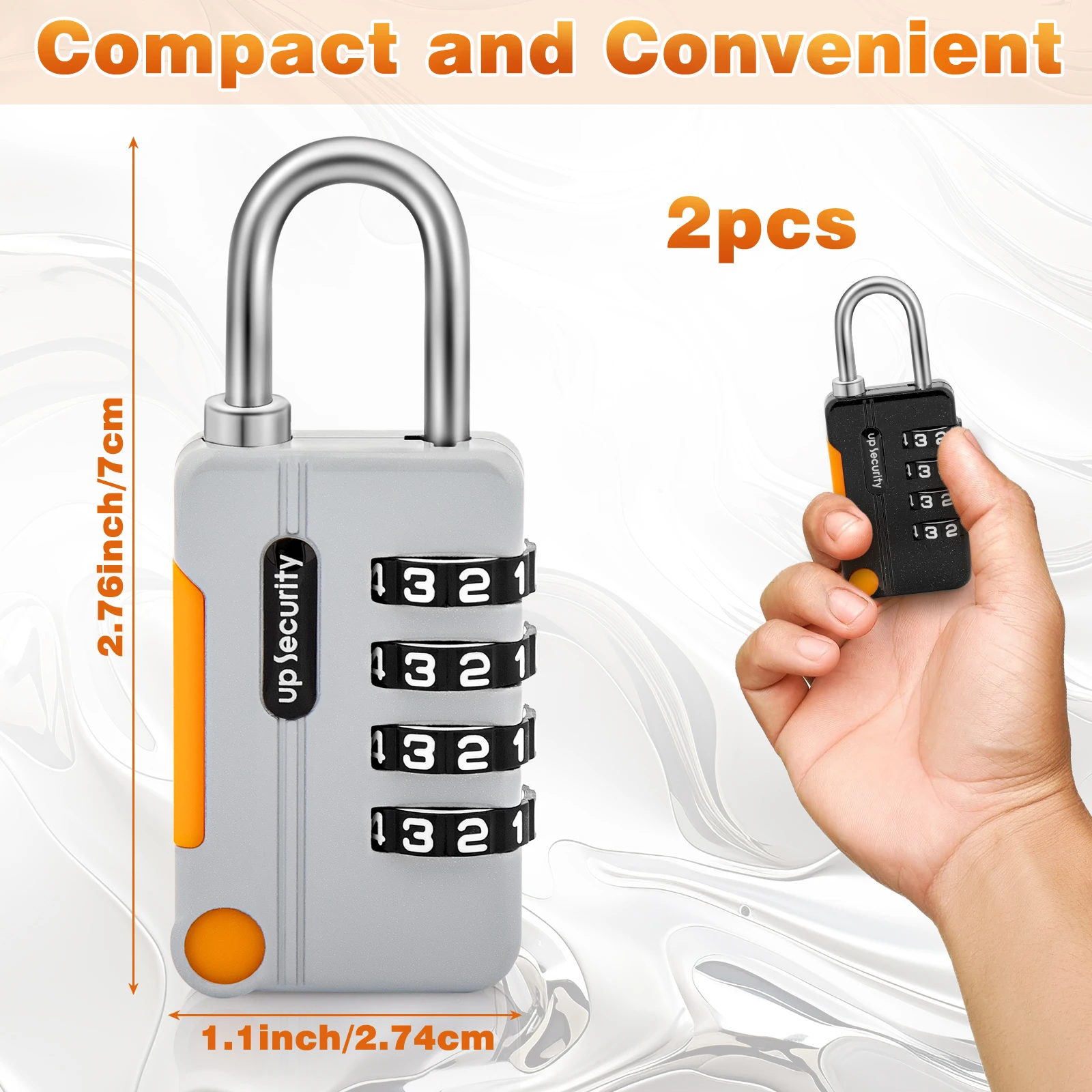 2 adet Sıfırlanabilir 4 haneli Şifre Şifreli Asma Kilitler Kilit Anti-hırsızlık Güvenle Kod Kilidi Seyahat Bagaj Bavul Dolapları Asma Kilit