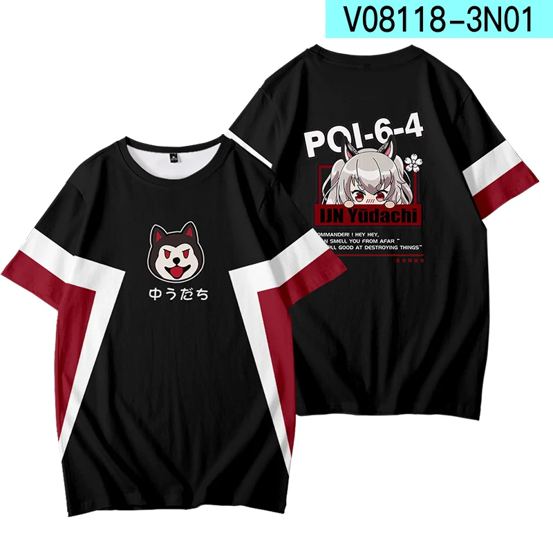 NORDISK■Uni Phishing Cartoon Short Sleeve■送料込 Anime Azur Lane 3D T Shirt Prinz Eugen Enterprise Laffey IJN