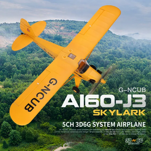WLtoys XK A160-J RC Airplane 5CH Remote Control Airplane 3D/6G 1406 Brushless Motor Outdoor Foam Fiexd Airplane 1