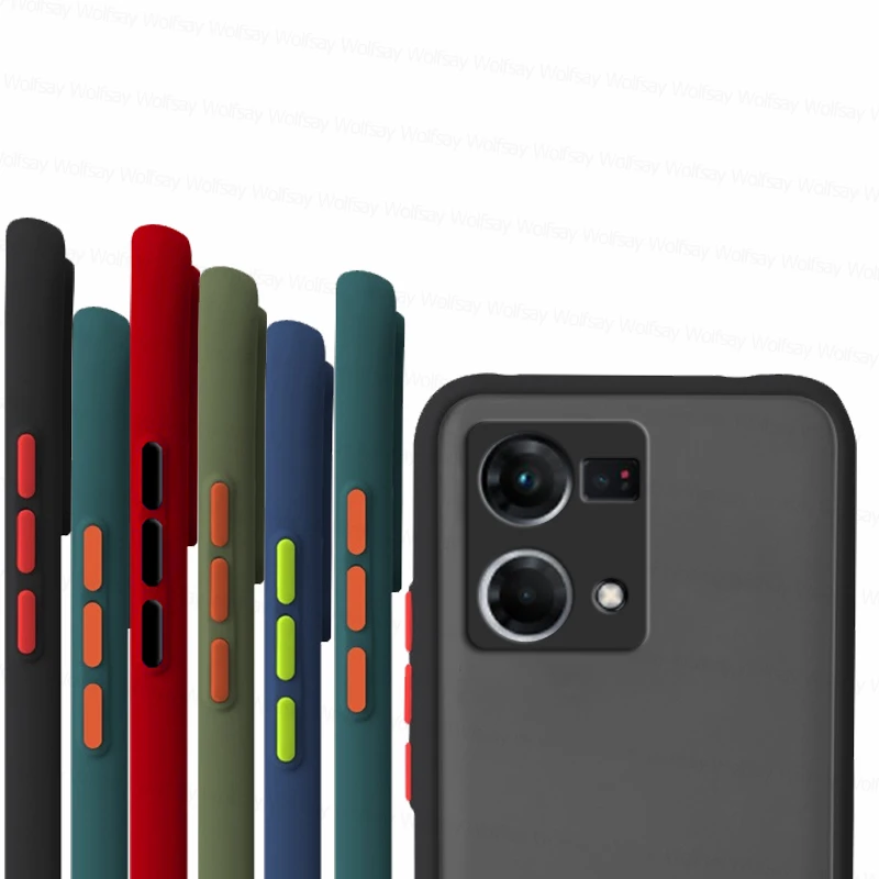 Matēts datora vāciņš priekš OPPO Reno7 4G korpusa Reno 7 4G 5G 7 Pro Cover Triecienizturīgs TPU cietās aizmugures aizsargtālruņa vāciņš priekš OPPO _voghion.com