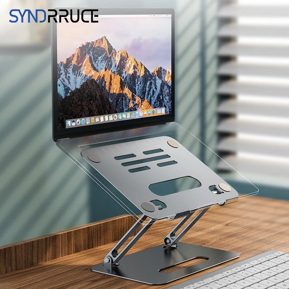 

Adjustable Laptop Stand Folding Aluminum Alloy Holder for Macbook Air Pro Tablet Desktop Bracket Cooling Holder Accessories