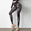 Tie Dye Printed High Elasticity Tight Fitting Sports Pants for Running Lifting Buttocks Perky Buttocks and Body Hugging Pants 1
