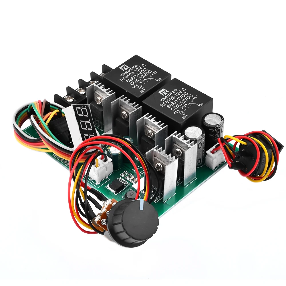 PWM DC Motor Speed Controller DC 10-55V Digital LED Display 0-Adjustable Drive Module Input MAX 60A 12V 24V 36V 48V