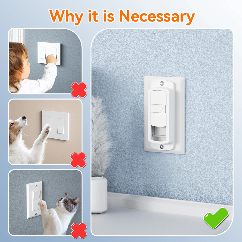 Light Switch Cover Guard 4 PCS for Baby Safety SAFELON
