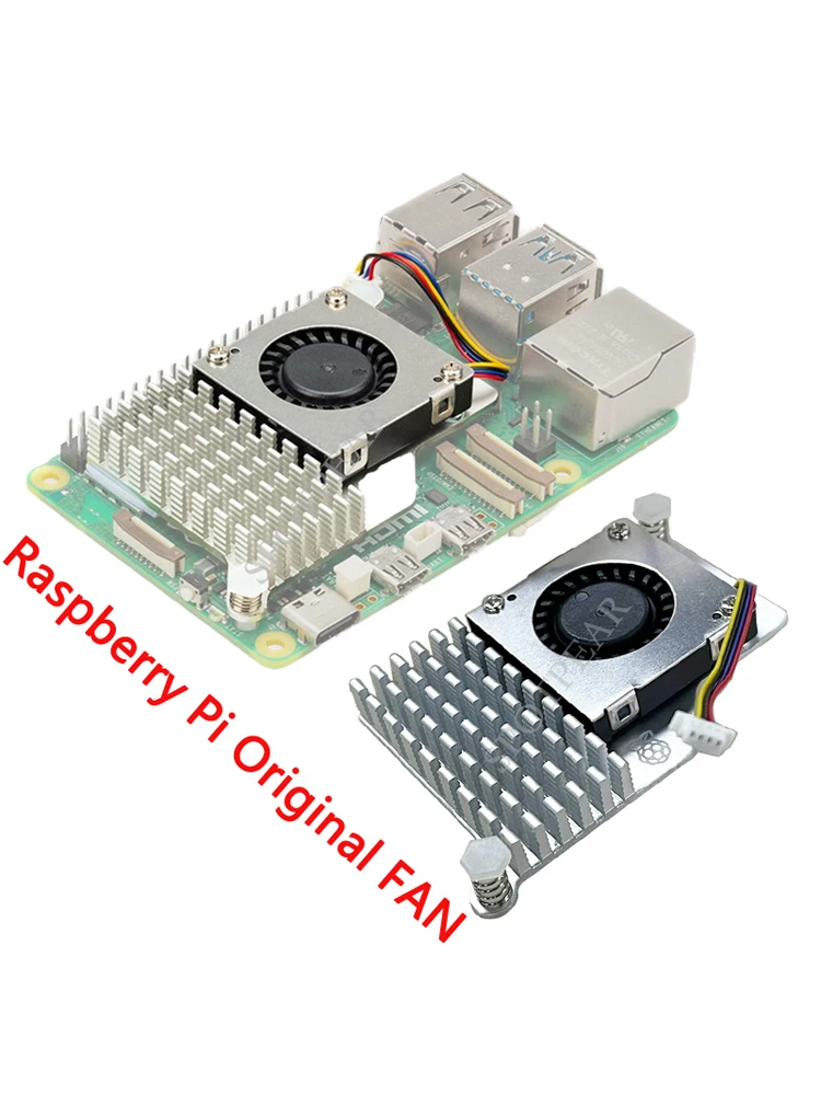 Raspberry pi Active Cooler Ventilador Oficial Dissipador de Calor com Velocidade Ajustável Ventilador de Metal - Imagem 2