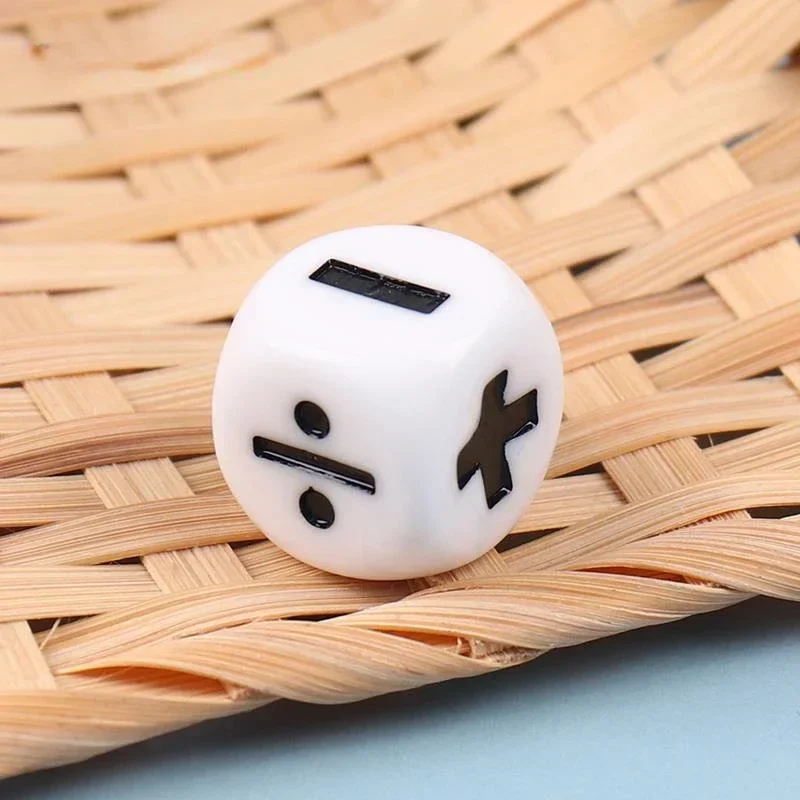 6Pcs Resin Addition Subtraction Multiplication Division Symbol Dice Operation Props Kids Educational Assist Accessories 16mm New