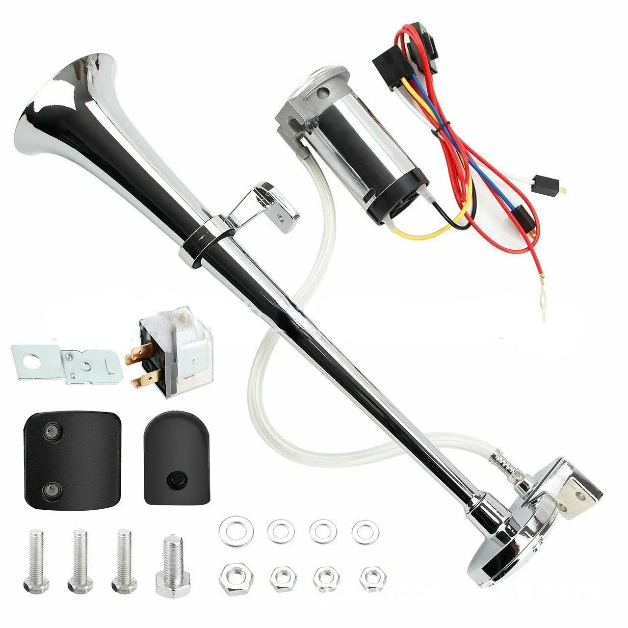 450MM 17-inch 12V car air horn single-pipe air whistle modified horn super loud