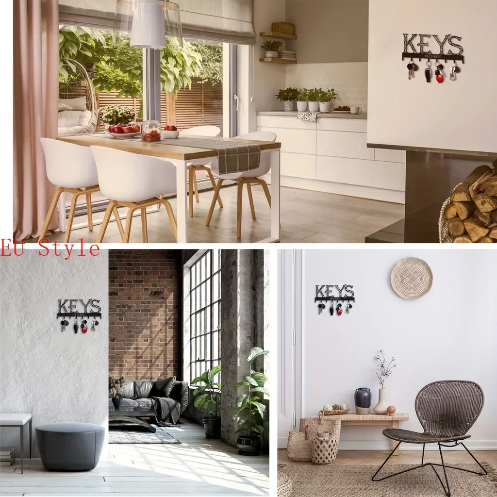 

Metal Wall Mounted Decoration Storage Rack Floating Key Holder Umbrella Hook Adhesive/Punching Installation Storage Rack Outdoo