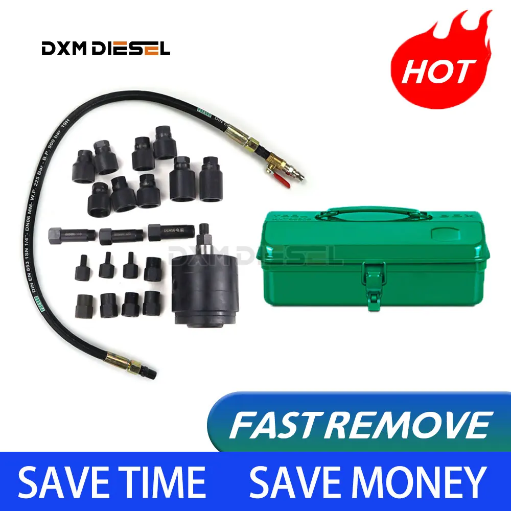 

DXM 1000NM All Brands Diesel CR Injector Removal Pneumatic Puller Tools Connect 0.6-0.8bar Pressure 20-30 Shocks Per Second