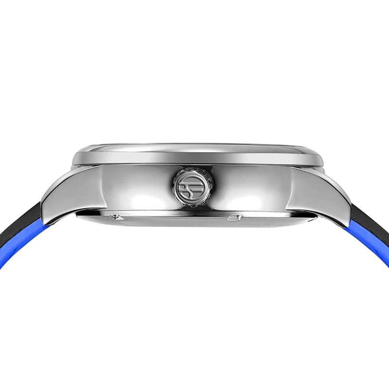 Forsining Orologio da polso automatico da uomo di lusso bianco blu Orologio meccanico impermeabile trasparente Orologio sportivo da uomo con cinturino in silicone_voghion.com