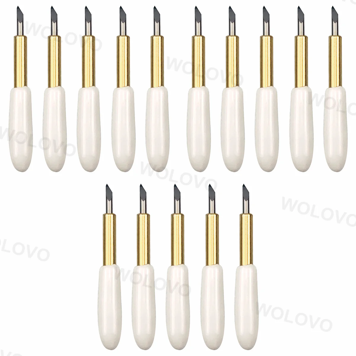 15Pcs Premium Deep Point Blade Per Cricut Maker 3/Cricut Explore 3/Explore Air/Roland/Cameo/Gcc Jaguar/Sunshine/Deepcut Gold