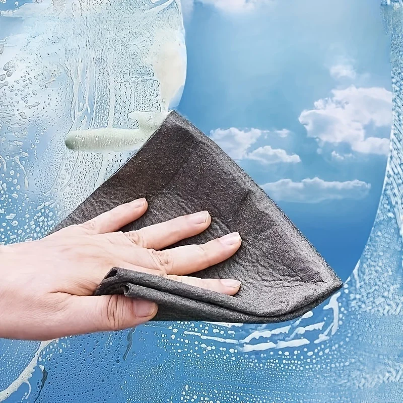 Magic Cleaning Cloth 5Piece Window Cleaning No Trace Left Waterless Printing Wipe Glass Wiper Mirror Artifact 7.87Inch/9.84Inch