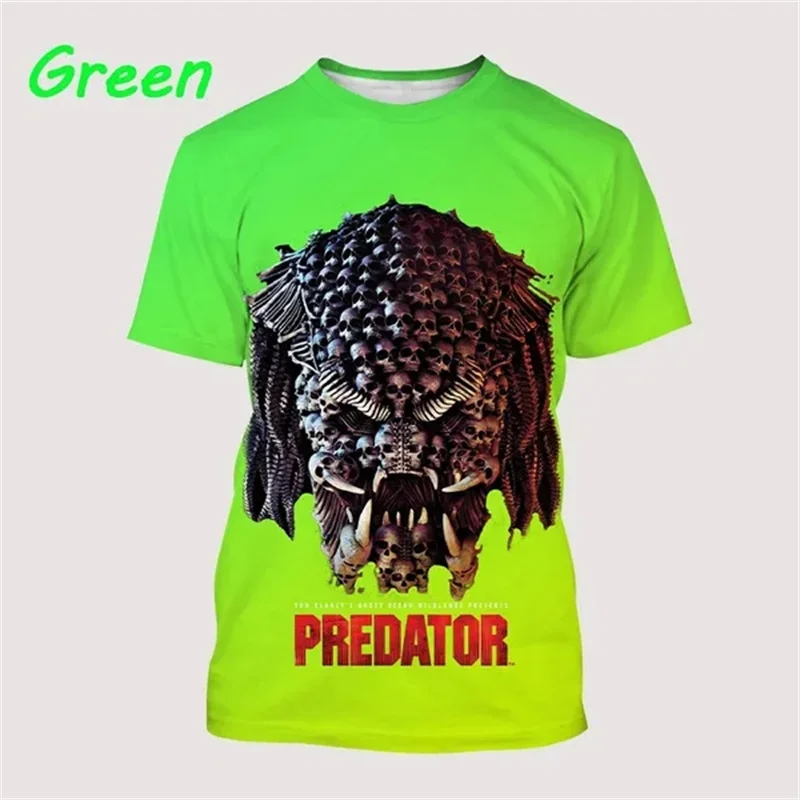 

Футболка с рисунком хищника для мужчин и женщин, модная рубашка с 3D принтом из фильма ужасов, инопланетянина, модная женская одежда