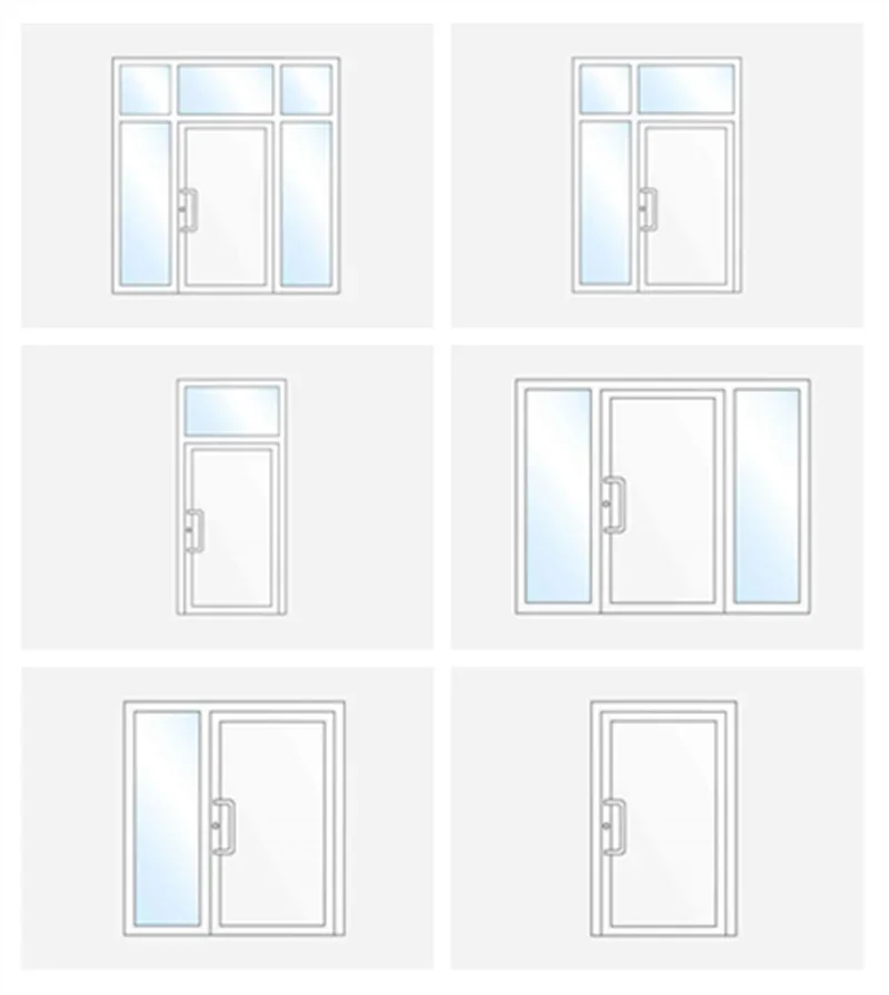High-End Luxurious Front Door Tempered Glass Aluminium Entrance Doors Main Security Doors for Home Decoration