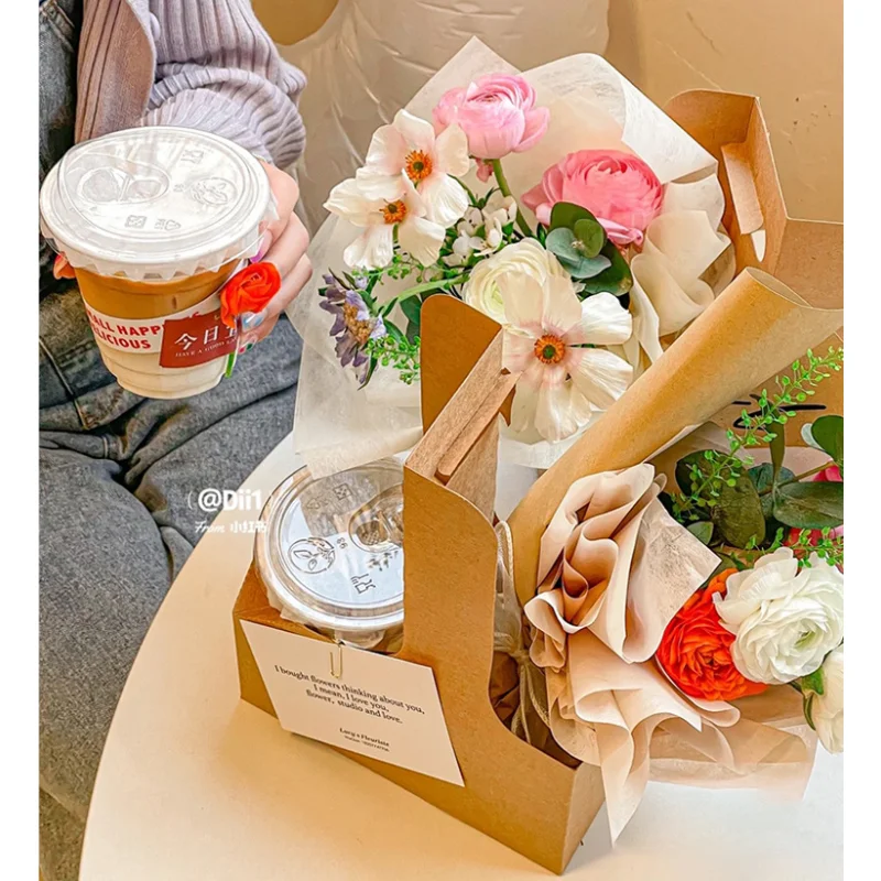 Petit sac en plastique transparent en forme de T, sac de fleurs en pot, sac  de bouquet étanche, sacs cadeaux portables, décoration de fleuriste, 1PC -  AliExpress