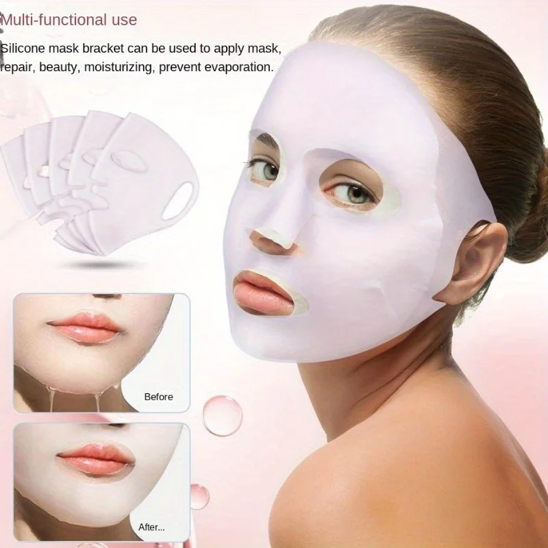 Masque Réutilisable en Tissu 3 Couches - Lot de 1, Blanc/Rose/Or