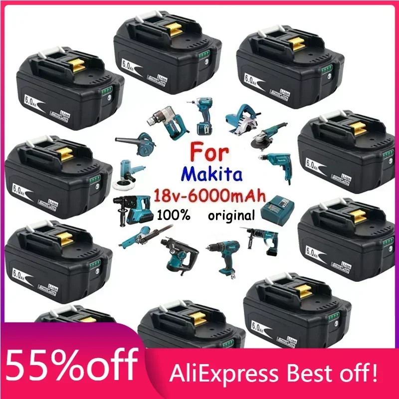 

4-20PCS BL1860 Rechargeable Battery 18 V 6000mAh Lithium ion for Makita 18v Battery BL1840 BL1850 BL1830 BL1860B LXT 400