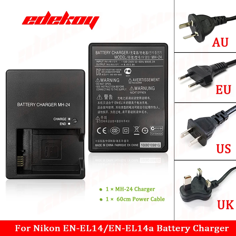 MH-24 充電器ニコン EN-EL14 EN-EL14a バッテリー P7000 P7100 D3100