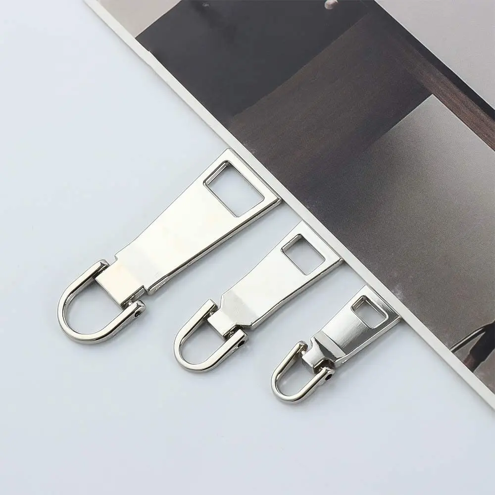 Metal universal detachable DIY backpack coat tab zipper pullers repair kits zipper sliders head