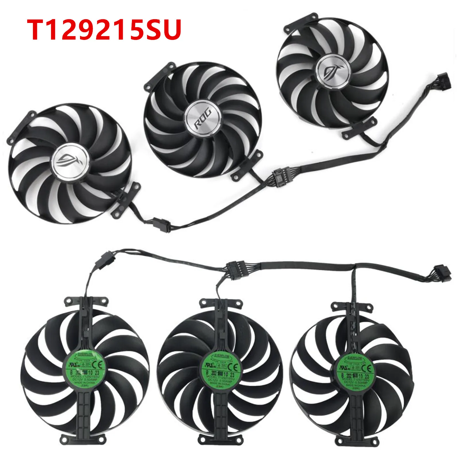 Substituição do Ventilador Mais Frio para Asus Rog Strix Geforce Rtx 3060 ti 3070 3080 3090 3070ti 3080ti Placa de Vídeo Gráfica 95 mm Cf1010u12s - Imagem 5