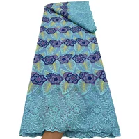 Nigerian Cotton Voile Lace Fabric With Stones 2026 African Swiss Voile Lace Fabric For Sewing Women Wedding Party Dress 4
